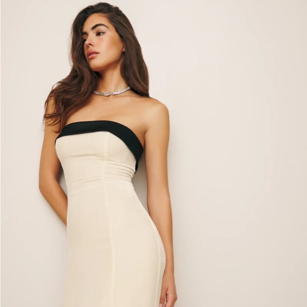 RARE Reformation Illiana white velvet bridal dress